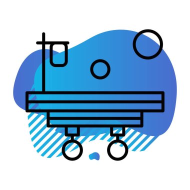 Web için Bed Ico Vektör illüstrasyonu 