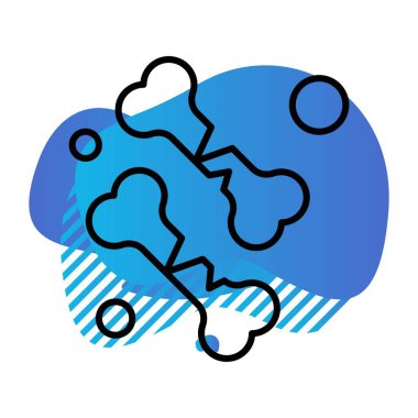  Web için Kemik İko Vektörü illüstrasyonu 