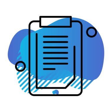 Belgenin vektör illüstrasyonu, basit simge tasarımı