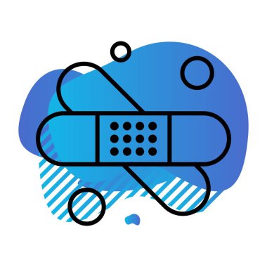  Web için Bandaj Ico Vektör illüstrasyonu 