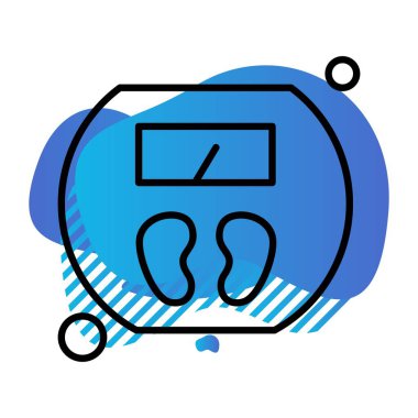 Web için tartılama makinesi Ico Vektör illüstrasyonuName 