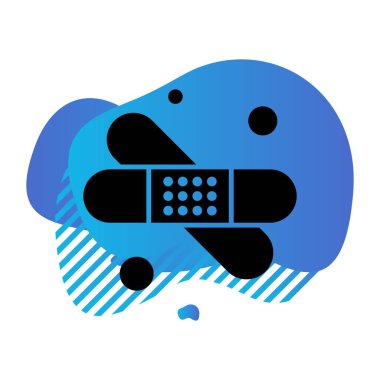  Web için Bandaj Ico Vektör illüstrasyonu 