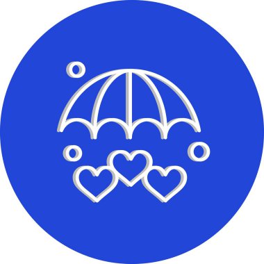  Web için şemsiye Ico Vektör illüstrasyonu 