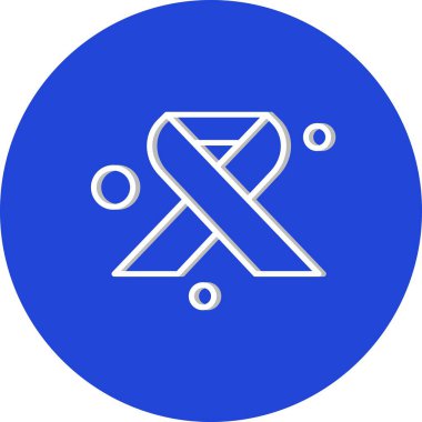 Web için vektör sembolik kanser kurdelesi Ico Vektör illüstrasyonu 