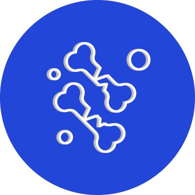  Web Kemik İkonası için Vektör illüstrasyonu
