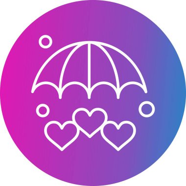  Şemsiye ağı Ico için vektör illüstrasyonu