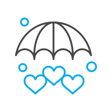  Şemsiye ağı Ico için vektör illüstrasyonu