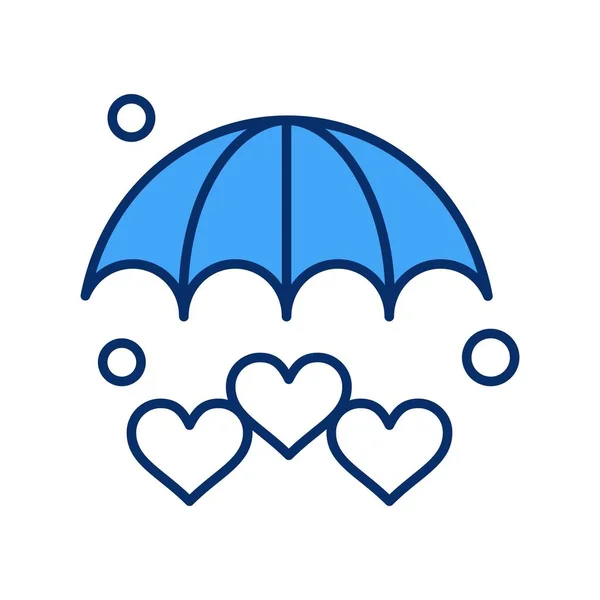 Vector Illustration Blue Heart Icon — Stock Vector