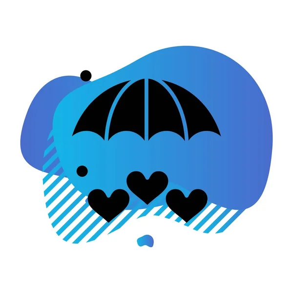 Parasol Ico Vector Ilustracja Sieci — Wektor stockowy