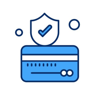 Kredi kartı Ico ağı için vektör illüstrasyonu