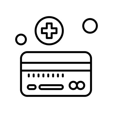  Kredi kartı Ico ağı için vektör illüstrasyonu