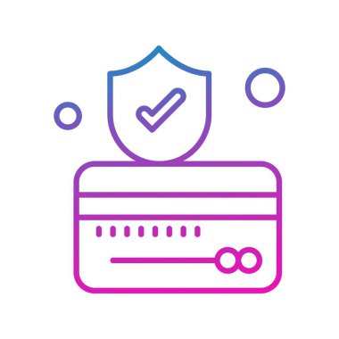 Kredi kartı Ico ağı için vektör illüstrasyonu