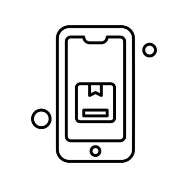 Vektör akıllı telefon simgesi, vektör illüstrasyonu  