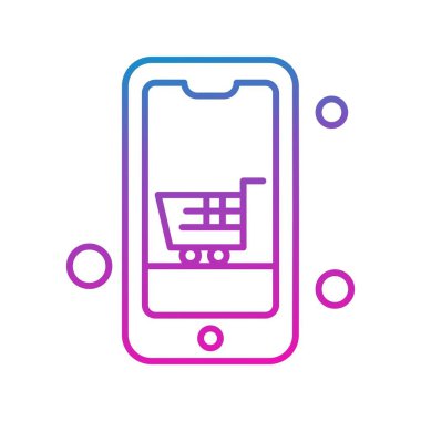 Vektör akıllı telefon simgesi, vektör illüstrasyonu  
