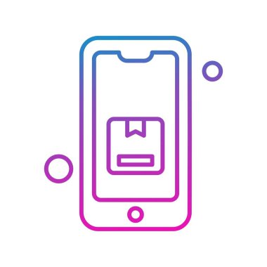 Vektör akıllı telefon simgesi, vektör illüstrasyonu  