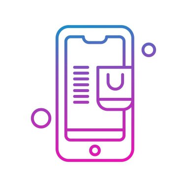 Vektör akıllı telefon simgesi, vektör illüstrasyonu  