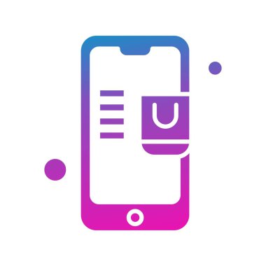 Vektör akıllı telefon simgesi, vektör illüstrasyonu  