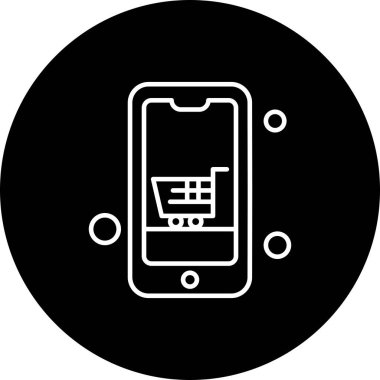 Vektör akıllı telefon simgesi, vektör illüstrasyonu  