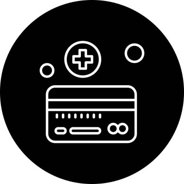  Kredi kartı Ico ağı için vektör illüstrasyonu