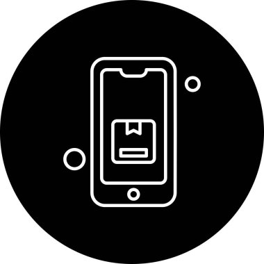 Vektör akıllı telefon simgesi, vektör illüstrasyonu  