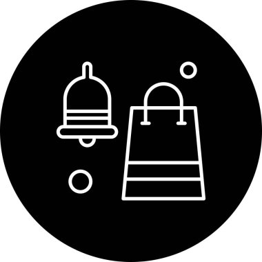 Alışveriş çantası Ico için vektör illüstrasyonu