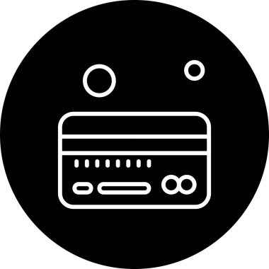 Kredi kartı Ico ağı için vektör illüstrasyonu