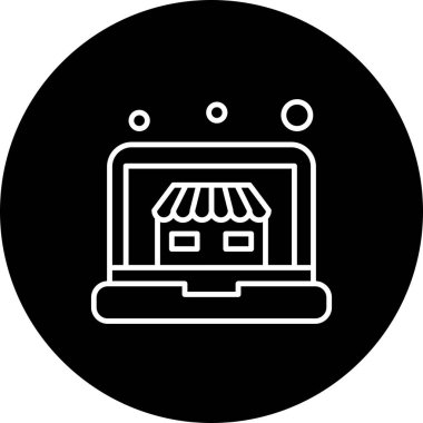 dizüstü bilgisayar simgesi, vektör illüstrasyonu