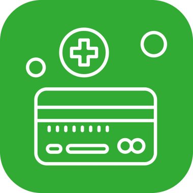  Kredi kartı Ico ağı için vektör illüstrasyonu