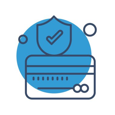 Kredi kartı Ico ağı için vektör illüstrasyonu