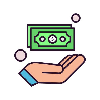 Dolar Ico ağı için vektör illüstrasyonuName