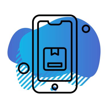 Vektör akıllı telefon simgesi, vektör illüstrasyonu  