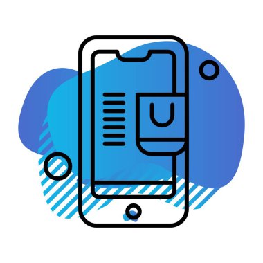 Vektör akıllı telefon simgesi, vektör illüstrasyonu  