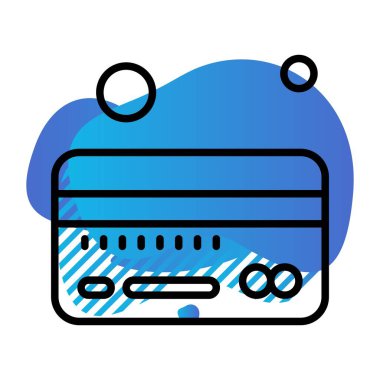 Kredi kartı Ico ağı için vektör illüstrasyonu