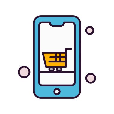 Vektör akıllı telefon simgesi, vektör illüstrasyonu  