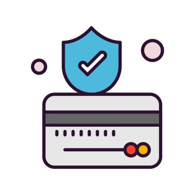 Kredi kartı Ico ağı için vektör illüstrasyonu