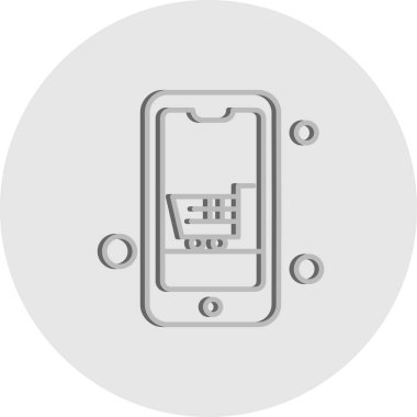 Vektör akıllı telefon simgesi, vektör illüstrasyonu  