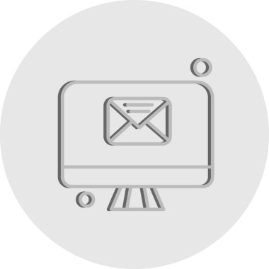  Vektör lcd monitörü Simge dijital resmi 