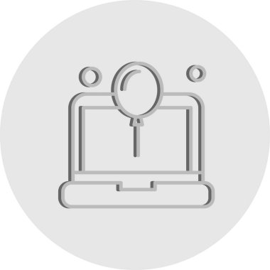 Vektör Laptop Simgesi, vektör illüstrasyonu  