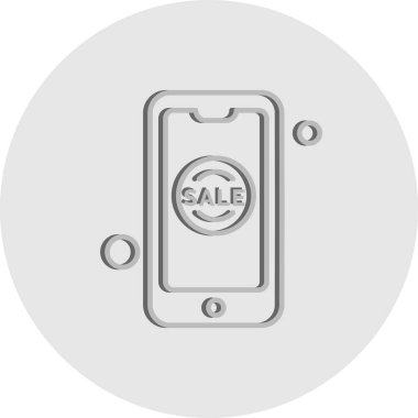 Vektör akıllı telefon simgesi, vektör illüstrasyonu  