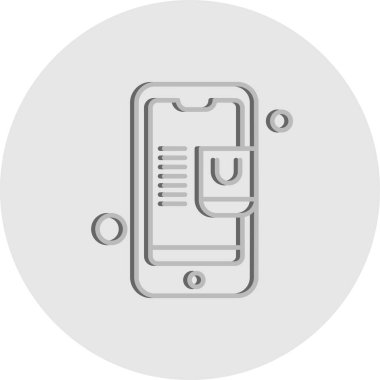 Vektör akıllı telefon simgesi, vektör illüstrasyonu  