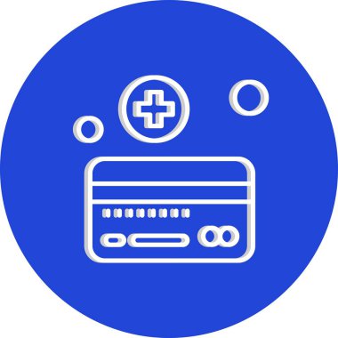  Kredi kartı Ico ağı için vektör illüstrasyonu