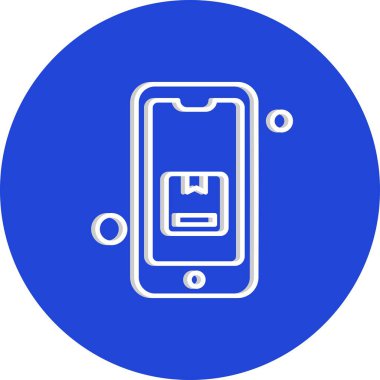 Vektör akıllı telefon simgesi, vektör illüstrasyonu  