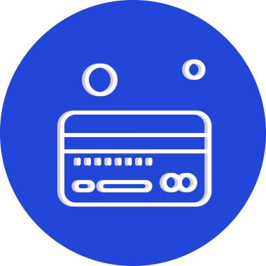 Kredi kartı Ico ağı için vektör illüstrasyonu