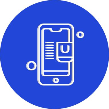 Vektör akıllı telefon simgesi, vektör illüstrasyonu  