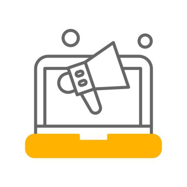 Vektör Laptop Simgesi, vektör illüstrasyonu  