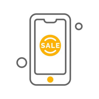 Vektör akıllı telefon simgesi, vektör illüstrasyonu  