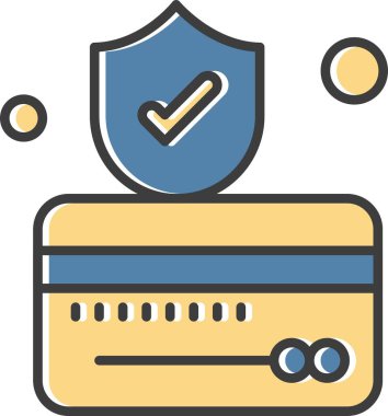 Kredi kartı Ico ağı için vektör illüstrasyonu