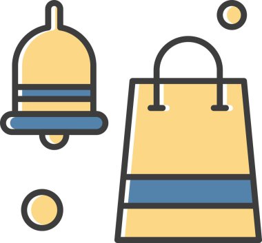 Alışveriş çantası Ico için vektör illüstrasyonu