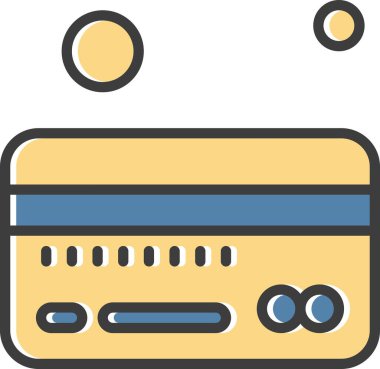 Kredi kartı Ico ağı için vektör illüstrasyonu