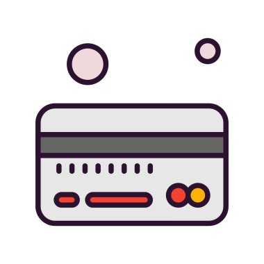 Kredi kartı Ico ağı için vektör illüstrasyonu